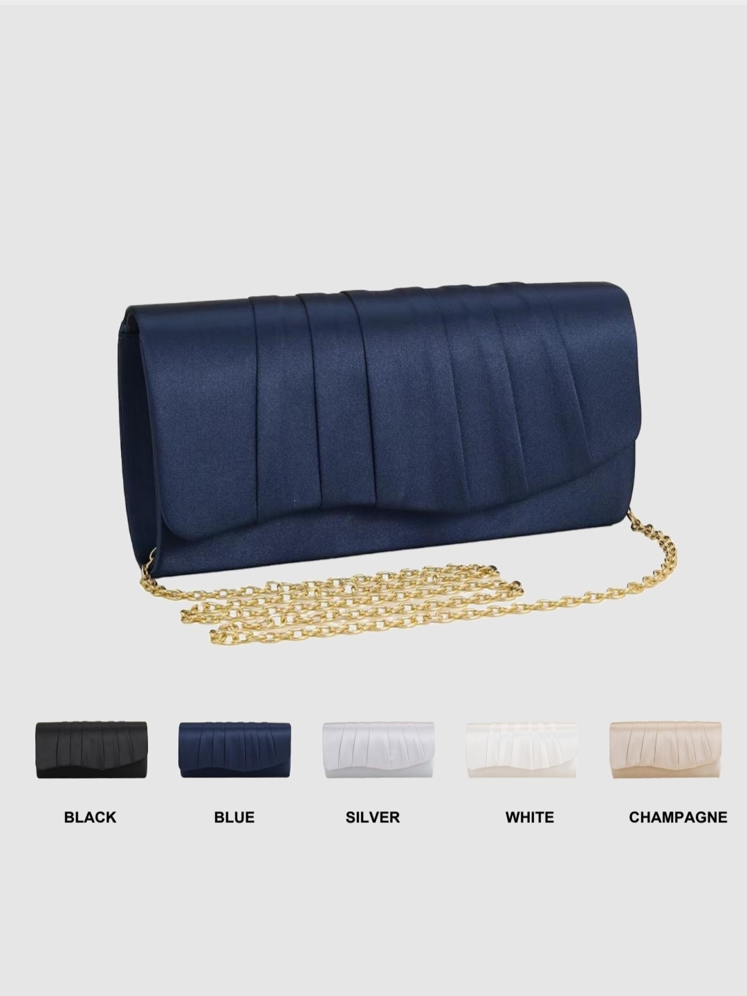 Clutch Bag Evening - Sac de dîner plissé pour femmes,