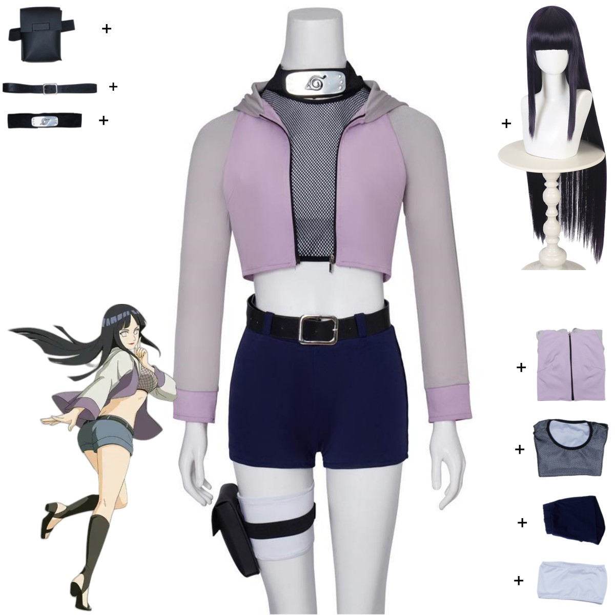 Anime Hyuga Hinata Cosplay Cos - Women Bags Accessories avis et prix