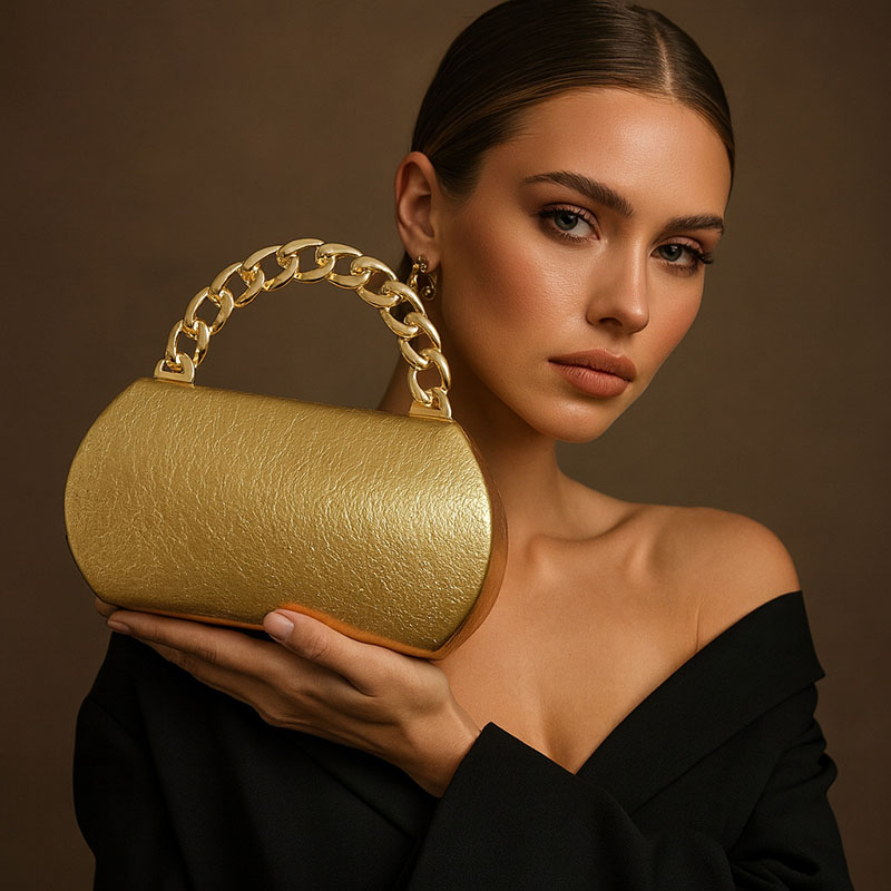 Luxe or métal boucle boîte poc - Clutch Bag Evening avis et prix