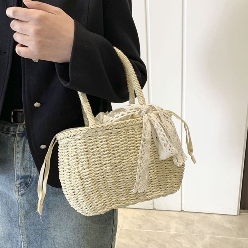 Sac à main en paille tissé ave - Women'S Bags Holiday avis et prix