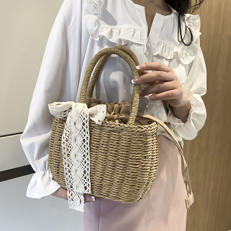 Sac à main en paille tissé ave - Women'S Bags Holiday avis et prix