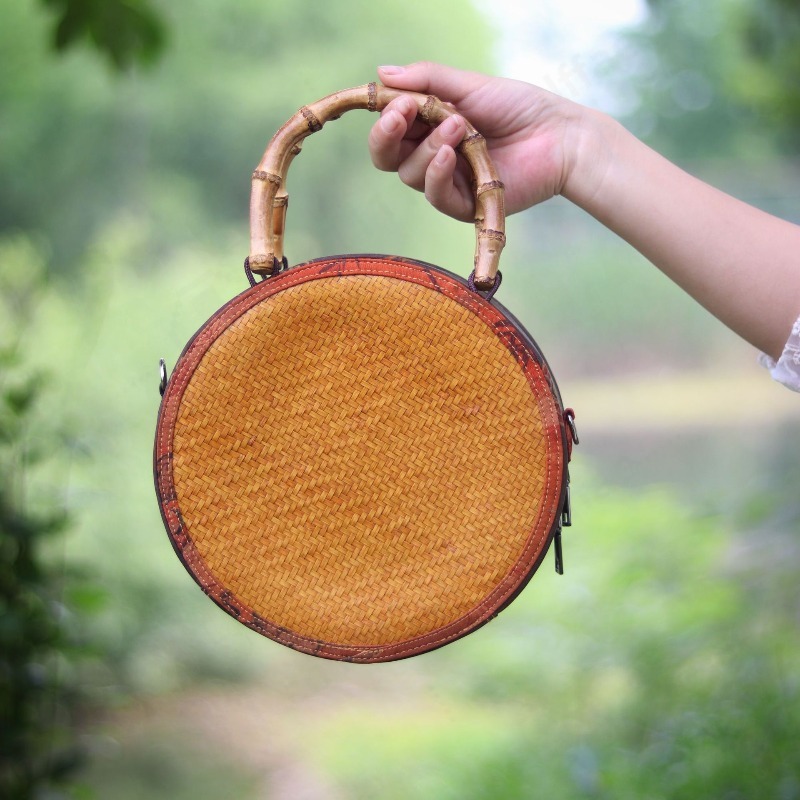 Sac à bandoulière rond en tiss - Women Bags And Purses avis et prix