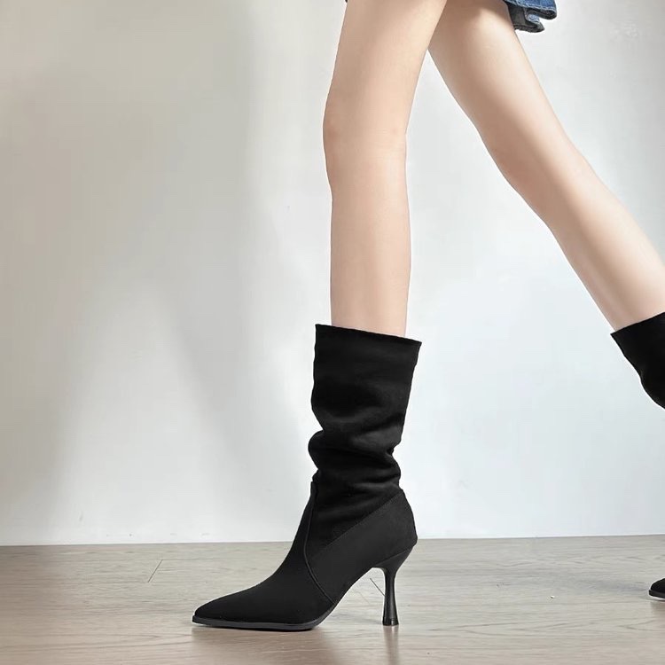 Bottes modernes mi-mollet en d - Women Bags For Sale avis et prix